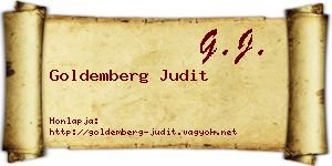 Goldemberg Judit névjegykártya